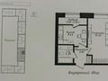1-бөлмелі пәтер · 38.78 м² · 7/12 қабат, Жубан Молдагалиев 6г, бағасы: 24.5 млн ₸ в Астане, Нура р-н
