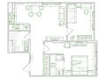 3-комнатная квартира · 55 м² · 15/15 этаж, Ораза Жандосова улица, 94//8 33 за 49 млн ₸ в Алматы, Бостандыкский р-н — фото 14