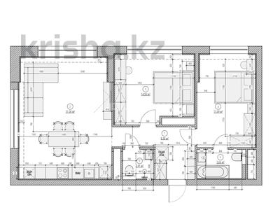 3-бөлмелі пәтер · 80 м² · 16/21 қабат, Аль-Фараби 27 — Сейфуллина, бағасы: 105 млн ₸ в Алматы, Бостандыкский р-н