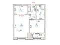 2-комнатная квартира · 50.4 м² · 6/23 этаж, Калдаякова 3 за 42 млн ₸ в Астане, Сарайшык р-н