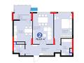 2-бөлмелі пәтер · 78.63 м² · 17/21 қабат, Динмухамед Конаев 3 — ОКНА НА КАБАНБАЯ / ЗВОНИТЕ, бағасы: 77 млн ₸ в Астане, Есильский р-н — фото 2