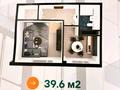 2-бөлмелі пәтер · 40 м² · 3/5 қабат, Басаркобыз 1/15, бағасы: 22.4 млн ₸ в Алматы, Алатауский р-н — фото 2
