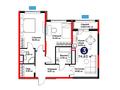 3-бөлмелі пәтер · 75.12 м², Е 908 23, бағасы: ~ 46 млн ₸ в Астане, Нура р-н — фото 3