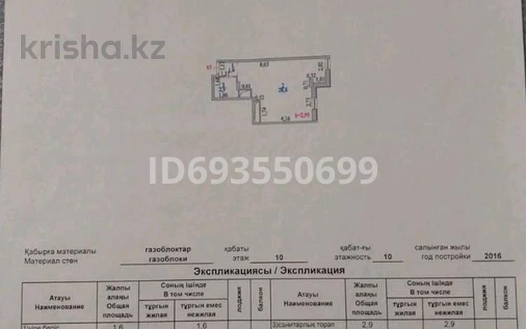 1-комнатная квартира, 33 м², 9/10 этаж, Кошкарбаева 56 за 14.5 млн 〒 в Астане, Алматы р-н — фото 2
