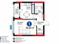 1-бөлмелі пәтер · 35.22 м² · 11/16 қабат, Жошы хан 10 — ‼️САМАЯ НИЗКАЯ ЦЕНА В ЖК‼️, бағасы: 28.5 млн ₸ в Астане, Есильский р-н