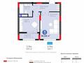 1-комнатная квартира · 36.68 м² · 6/9 этаж, ​Аль-Фараби проспект 73а за 25 млн ₸ в Астане, Есильский р-н