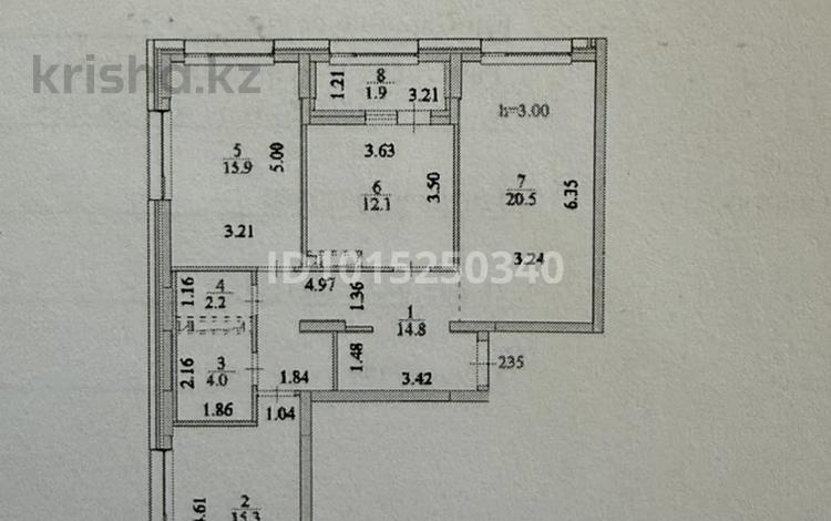 3-бөлмелі пәтер · 86.7 м² · 8/12 қабат, Райымбек батыр 2, бағасы: 62.5 млн ₸ в Астане, Сарайшык р-н — фото 2