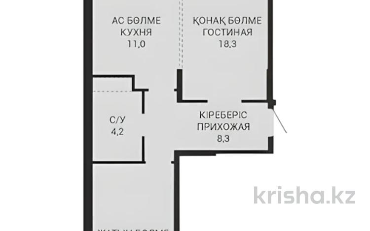 2-бөлмелі пәтер · 58.9 м² · 7/9 қабат, Ахмет Байтурсынулы 10/3 — БЕЗ КОМИССИИ, бағасы: ~ 31.2 млн ₸ в Астане, Сарайшык р-н — фото 11