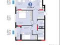 3-бөлмелі пәтер · 72 м² · 9 қабат, Е-321 6/2 — Мангилик Ел, бағасы: 41.5 млн ₸ в Астане, Есильский р-н — фото 2