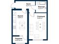 1-бөлмелі пәтер · 41.4 м², Мустафы Шокая 229/10, бағасы: ~ 15.3 млн ₸ в Шымкенте, Каратауский р-н — фото 3