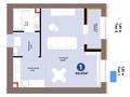 1-бөлмелі пәтер · 40.53 м² · 8 қабат, Хусейн бен Талал 1, 11/1-2, бағасы: 30 млн ₸ в Астане, Нура р-н — фото 2