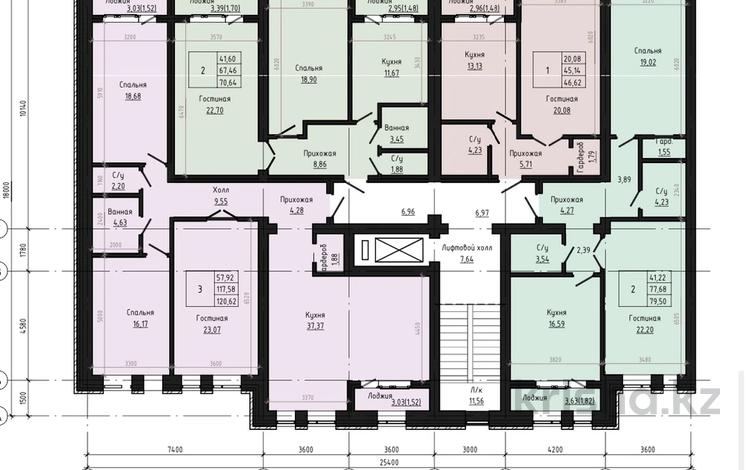 3-комнатная квартира · 120.62 м² · 3/7 этаж, мкр. Алтын орда 192 за ~ 44.6 млн ₸ в Актобе — фото 2