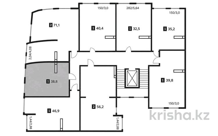 1-бөлмелі пәтер · 38.8 м² · 4/9 қабат, Шұғыла ш/а., бағасы: 20.6 млн ₸ в Алматы, Наурызбайский р-н — фото 2