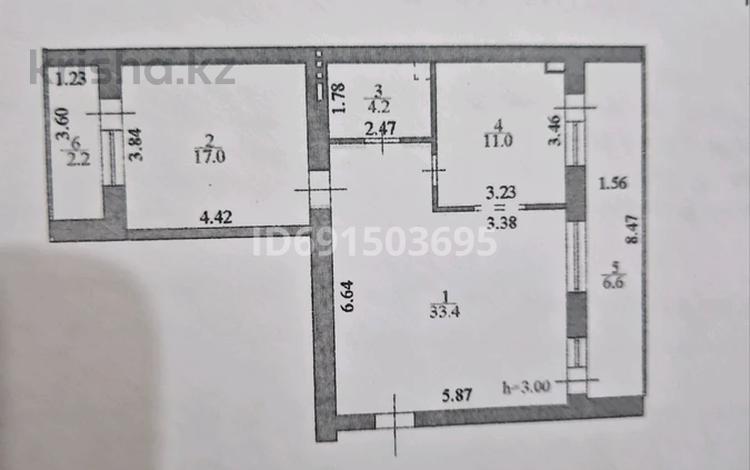 2-комнатная квартира, 75 м², 5/7 этаж, Толе би 44 за 40 млн 〒 в Астане, Нура р-н — фото 2