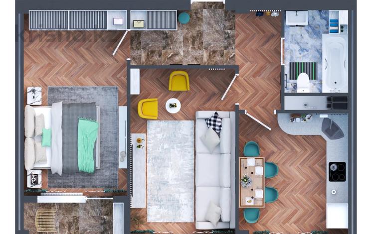 2-комнатная квартира · 59.2 м² · 8/10 этаж, Каныша Сатпаева 82/9 за ~ 28.1 млн ₸ в Усть-Каменогорске — фото 2
