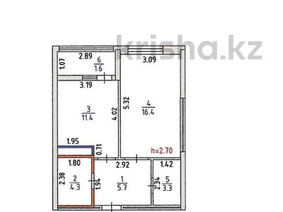 1-комнатная квартира, 42.7 м², 11/12 этаж, Сыганак 32 за 18 млн 〒 в Астане, Есильский р-н