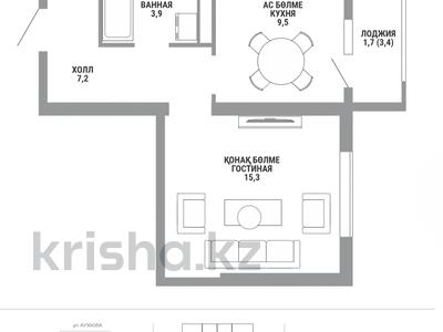 1-комнатная квартира · 37.6 м² · 3/15 этаж, Райымбека 210/8 за ~ 29.1 млн ₸ в Алматы, Алмалинский р-н