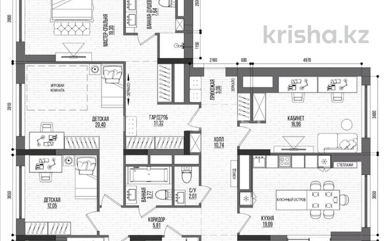 2-комнатная квартира · 51.35 м² · 21/21 этаж, Бухар жырау 20 за 46 млн 〒 в Астане, Нура р-н — фото 5