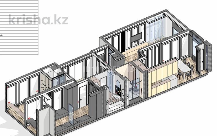 3-бөлмелі пәтер · 114.9 м² · 2/3 қабат, Сейдимбек 25/44, бағасы: 66 млн ₸ в Алматы, Наурызбайский р-н — фото 2