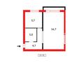 1-бөлмелі пәтер · 31 м² · 4/5 қабат, Сакена Сейфуллина, бағасы: 5 млн ₸ в Абае