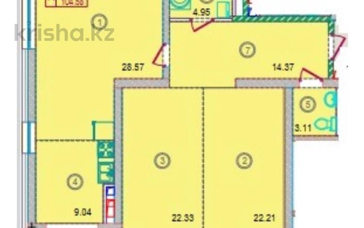 3-комнатная квартира · 99.9 м² · 11/12 этаж, Аскарова 8, 8/1, 8/2, 8/3 — Саина за ~ 83.4 млн ₸ в Алматы, Ауэзовский р-н — фото 2