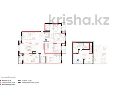 5-бөлмелі пәтер · 246 м² · 6/6 қабат, мкр Северо-Запад, Толеметова — 15% скидка., бағасы: ~ 188.1 млн ₸ в Шымкенте, Абайский р-н
