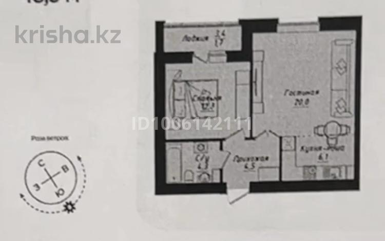 2-комнатная квартира · 50 м² · 12/12 этаж, Пересечение ул Казыбек Би 40 — Район Элингтон молла за ~ 34 млн ₸ в Астане, Нура р-н — фото 2