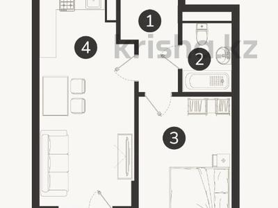2-комнатная квартира · 47.16 м² · 5/7 этаж, Естай 39/3 за 23.8 млн 〒 в 
