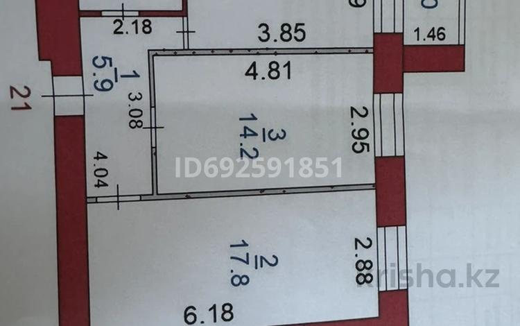 2-бөлмелі пәтер, 54.8 м², 7/8 қабат, микрорайон Береке 75 — береке, бағасы: 27 млн 〒 в Костанае — фото 2