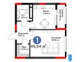 1-комнатная квартира · 45.54 м², Акберен 4/5 за ~ 28.3 млн ₸ в Атырау — фото 3