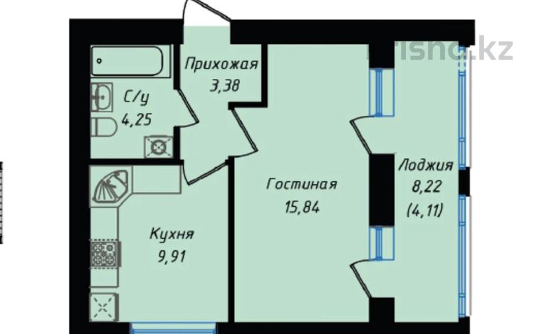 1-комнатная квартира, 37.49 м², Казыбек Би 1 — Толе Би за ~ 15.6 млн 〒 в Астане, Есильский р-н — фото 2
