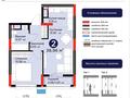 2-комнатная квартира · 38.96 м² · 10/12 этаж, Серкебаев 29/1 за 23 млн ₸ в Астане — фото 3