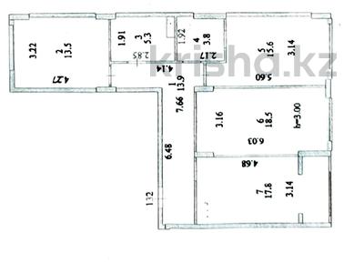 3-комнатная квартира, 88.5 м², 2/12 этаж, Абикена Бектурова 9 — Сыганак и Туран за 52.5 млн 〒 в Астане, Нура р-н