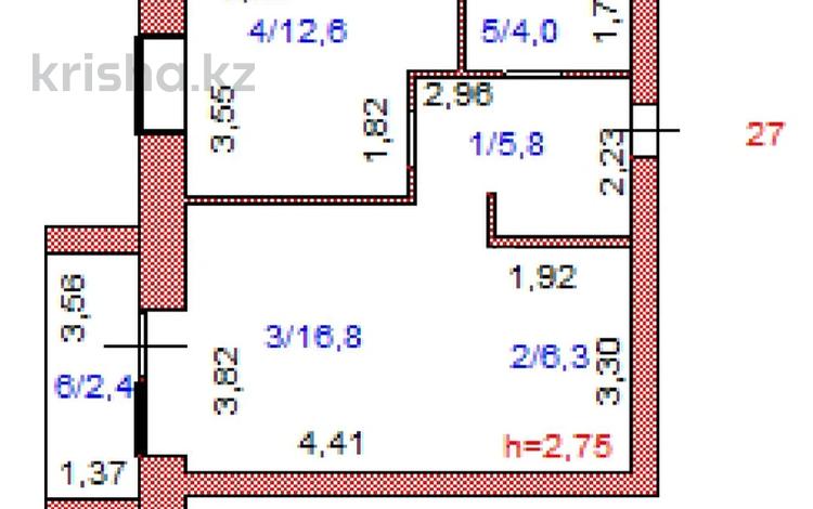 2-бөлмелі пәтер, 47.9 м², 8/9 қабат, Наурызбай Батыра 138 — Назарбаева, бағасы: ~ 14.6 млн 〒 в Кокшетау — фото 4