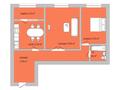 2-бөлмелі пәтер · 66.9 м² · 1/11 қабат, Победы 70/2, бағасы: 30.5 млн ₸ в Костанае — фото 3