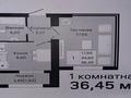 1-бөлмелі пәтер · 36.45 м² · 5/9 қабат, Е 430 3/1, бағасы: ~ 15 млн ₸ в Астане, Нура р-н