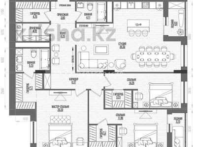 4-комнатная квартира · 144.87 м² · 9/11 этаж, Казыбек Би 21 за 60 млн ₸ в Астане, Есильский р-н