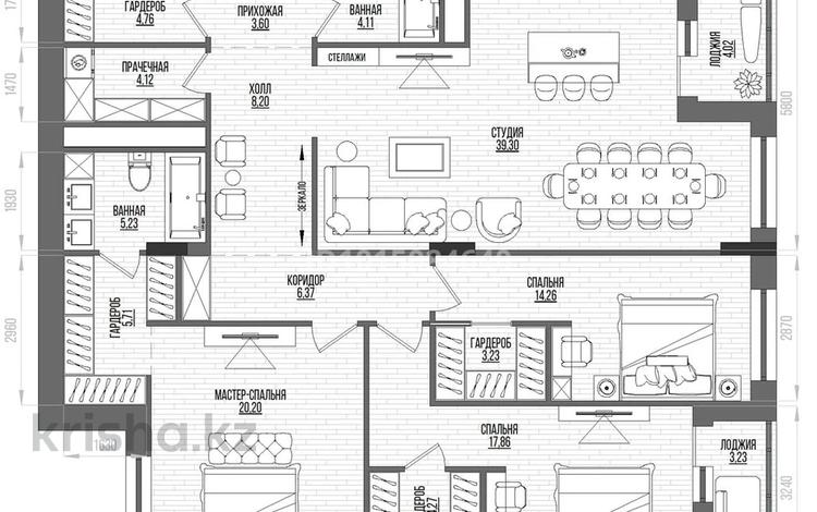 4-комнатная квартира · 144.87 м² · 9/11 этаж, Казыбек Би 21 за 60 млн ₸ в Астане, Есильский р-н — фото 2