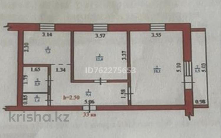 2-комнатная квартира · 52.5 м² · 3/5 этаж, Арыстанова 2 — Район жд вокзала за 12.8 млн 〒 в Аксае — фото 2