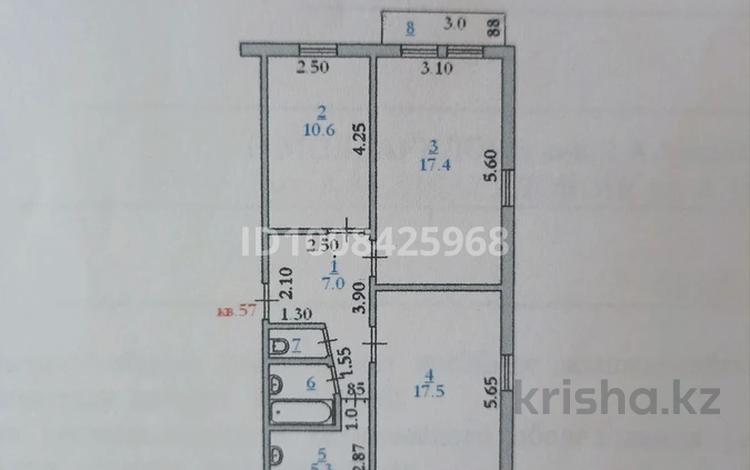 3-комнатная квартира · 61.8 м² · 4/5 этаж, Молдагуловой 2 за 14 млн 〒 в Хромтау — фото 2