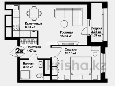 2-комнатная квартира, 45 м², 9/9 этаж, Нажимеденов 25 — Азербаева-Нажимеденов за 19.8 млн 〒 в Астане, Алматы р-н