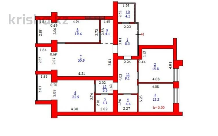 4-комнатная квартира · 140.5 м² · 6/9 этаж, проспект Алии Молдагуловой 62 за 56 млн 〒 в Актобе — фото 2