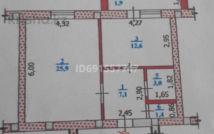 1-комнатная квартира, 53 м², 4/5 этаж, 10мкр 28дом за 16 млн 〒 в Аксае — фото 2