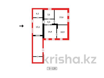 Отдельный дом · 4 комнаты · 80 м² · 6 сот., Пушкина за 13.5 млн 〒 в Темиртау