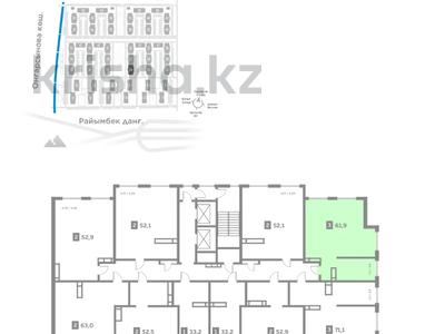 3-бөлмелі пәтер · 67.1 м² · 7/12 қабат, мкр Алгабас, Омарова 1, бағасы: ~ 38.2 млн ₸ в Алматы, Алатауский р-н