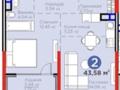 1-бөлмелі пәтер · 43.5 м² · 2/4 қабат, Кульджинский тр-т 80/1 — ОФИГЕННЫЕ ВАРИАНТЫ, бағасы: ~ 43 млн ₸ в Алматы, Медеуский р-н