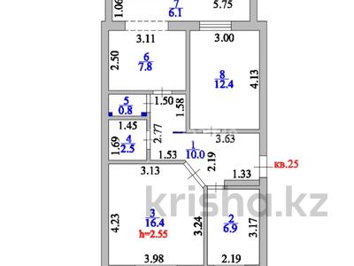 3-комнатная квартира · 62.9 м² · 4/5 этаж, Кеменгерулы 8 за 25 млн ₸ в Астане, р-н Байконур