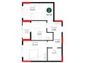 2-бөлмелі пәтер · 55.59 м², пр. Улы Дала, бағасы: ~ 30.9 млн ₸ в Астане, Нура р-н — фото 3