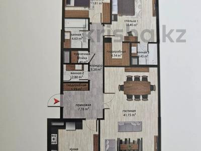 3-комнатная квартира · 120 м² · 1/3 этаж, Кажымукана 109 за 150 млн ₸ в Алматы, Медеуский р-н