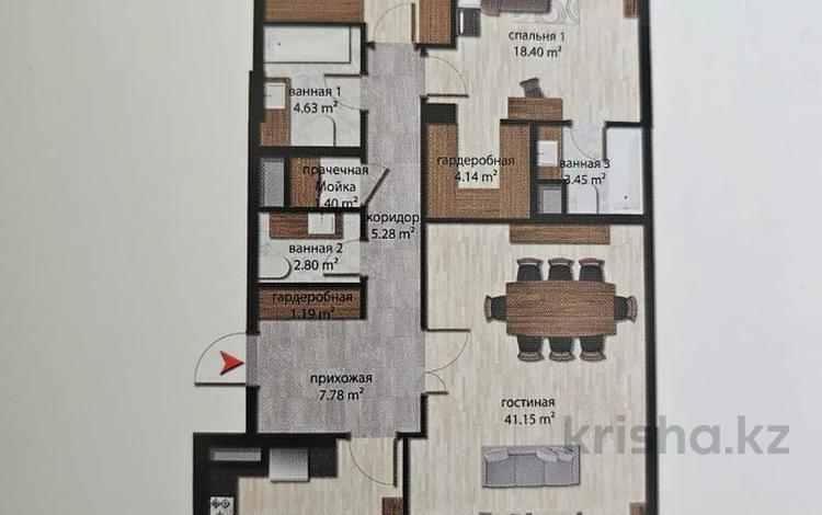 3-комнатная квартира · 120 м² · 1/3 этаж, Кажымукана 109 за 150 млн ₸ в Алматы, Медеуский р-н — фото 2
